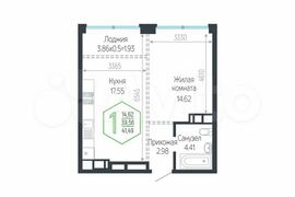 1-к. квартира, 41,5 м², 24/24 эт.