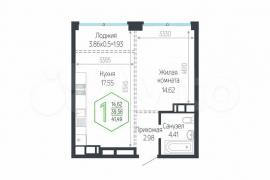 1-к. квартира, 41,5 м², 24/24 эт.