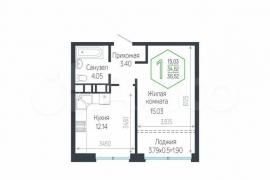 1-к. квартира, 36,5 м², 20/24 эт.