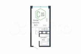 Квартира-студия, 22,4 м², 23/24 эт.