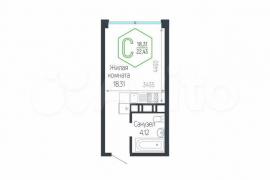 Квартира-студия, 22,4 м², 21/24 эт.