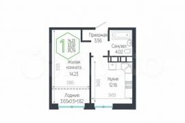 1-к. квартира, 35,8 м², 23/24 эт.