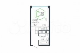 Квартира-студия, 22,4 м², 21/24 эт.