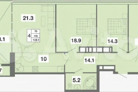 4-к. квартира, 123,1 м², 19/19 эт.
