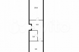 1-к. квартира, 52 м², 3/19 эт.